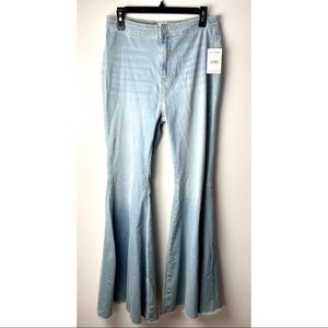 Free People Just Float On Flare Jeans — Bermondsey Blue